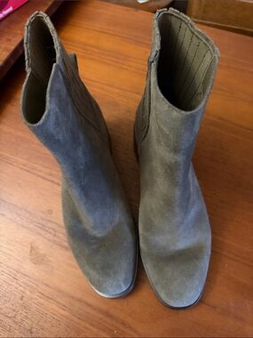 Dolce Vita Olive Suede Ankle Booties